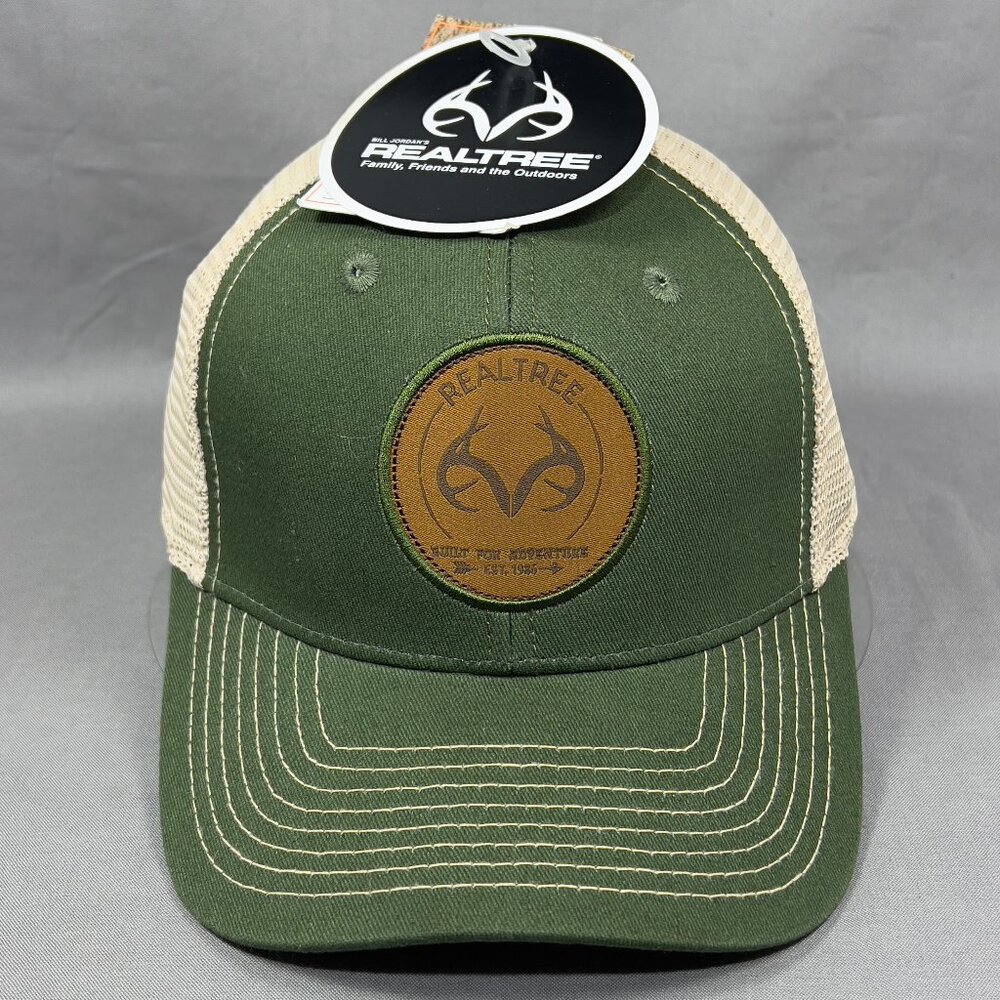 Realtree Snapback Hat Green Trucker Mesh Hunting Fishing Outdoor Adjustable Mens